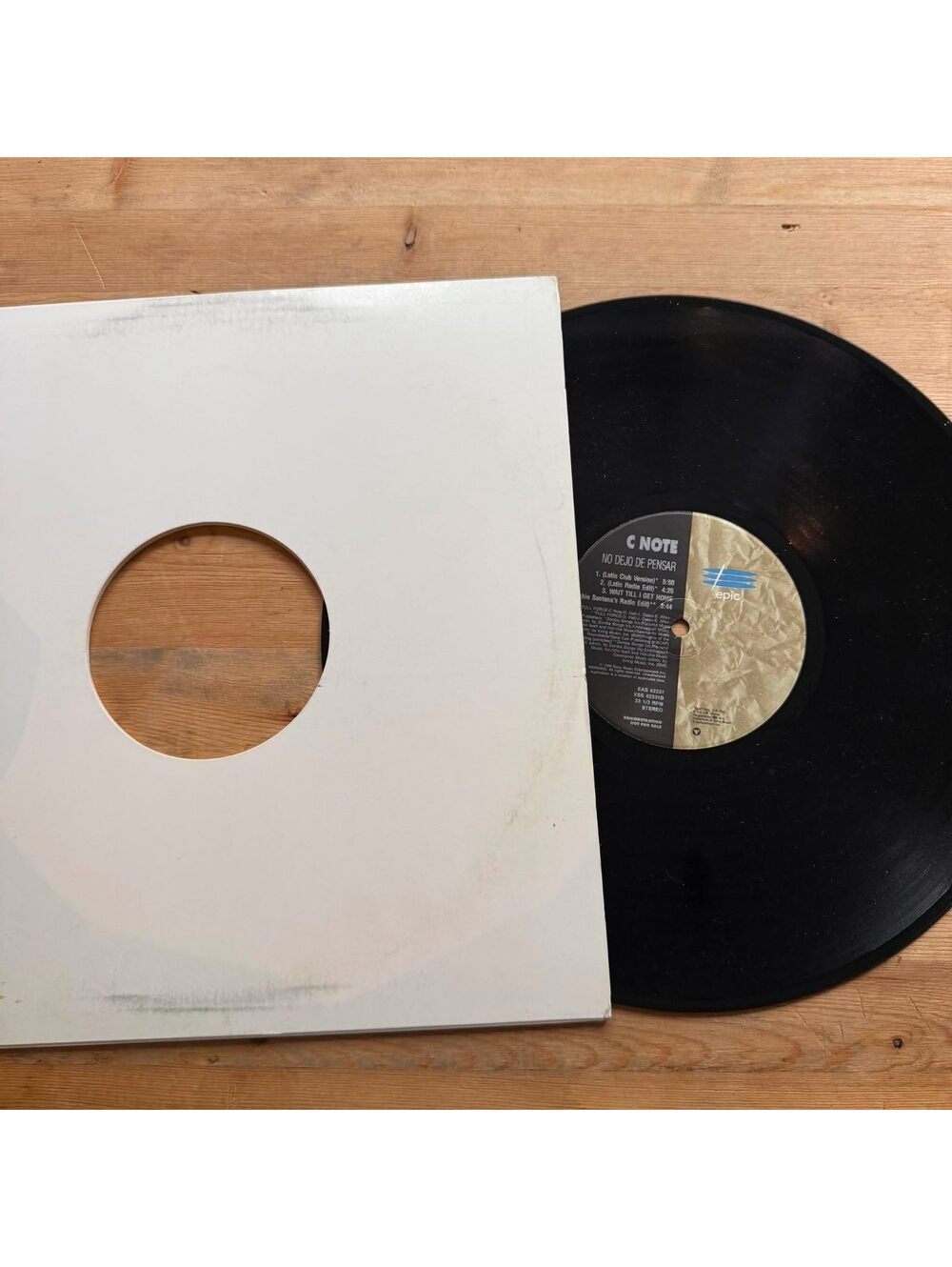 C Note - No Dejo de Pensar 33rpm VG+ VR25